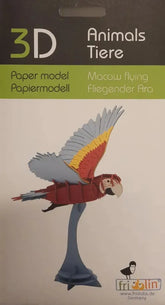 3D Fliegender Ara Papiermodell - 11752 Fridolin